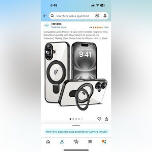 Apple Black and Silver Phone Case